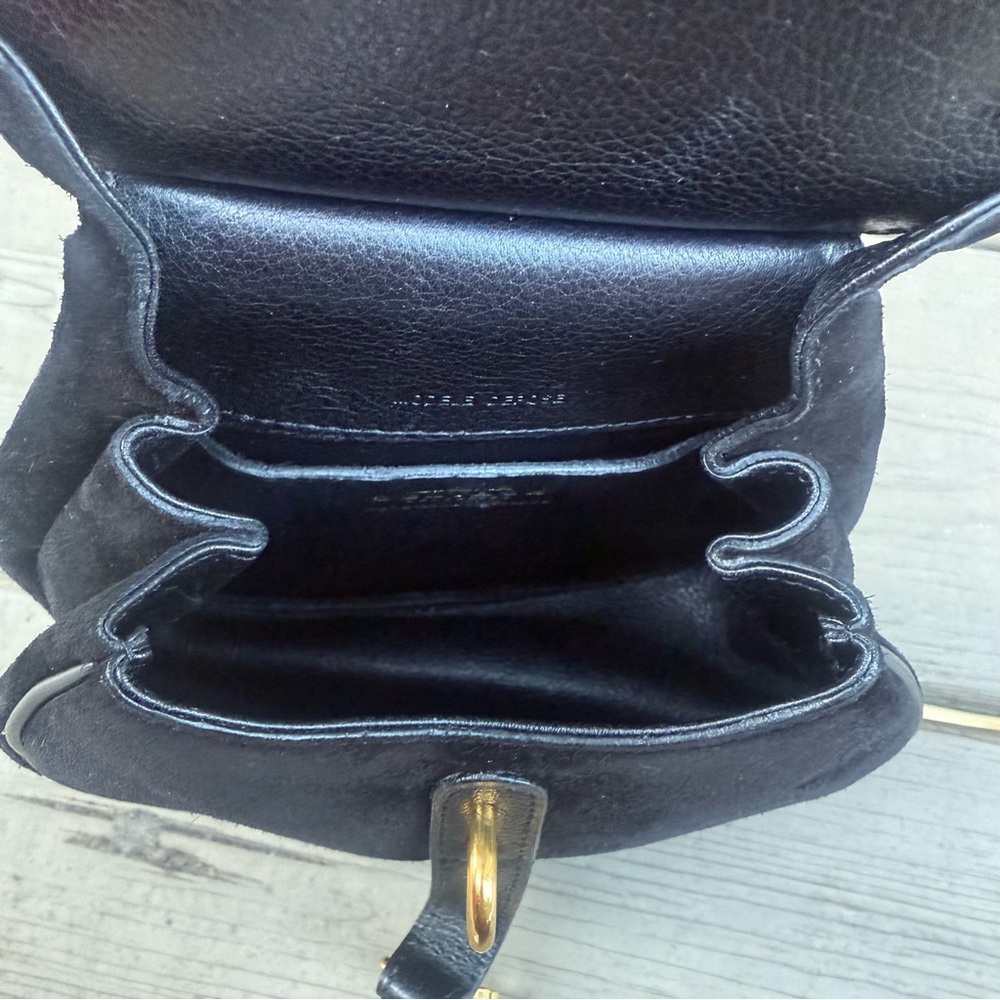 Delvaux Black Suede Mini Cerceau Bag Purse - Picture 9 of 14